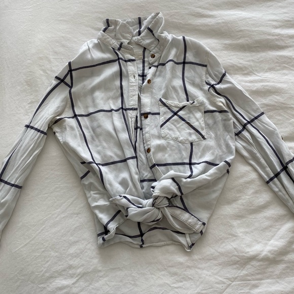 Button Down Windowpane Top - Picture 1 of 3